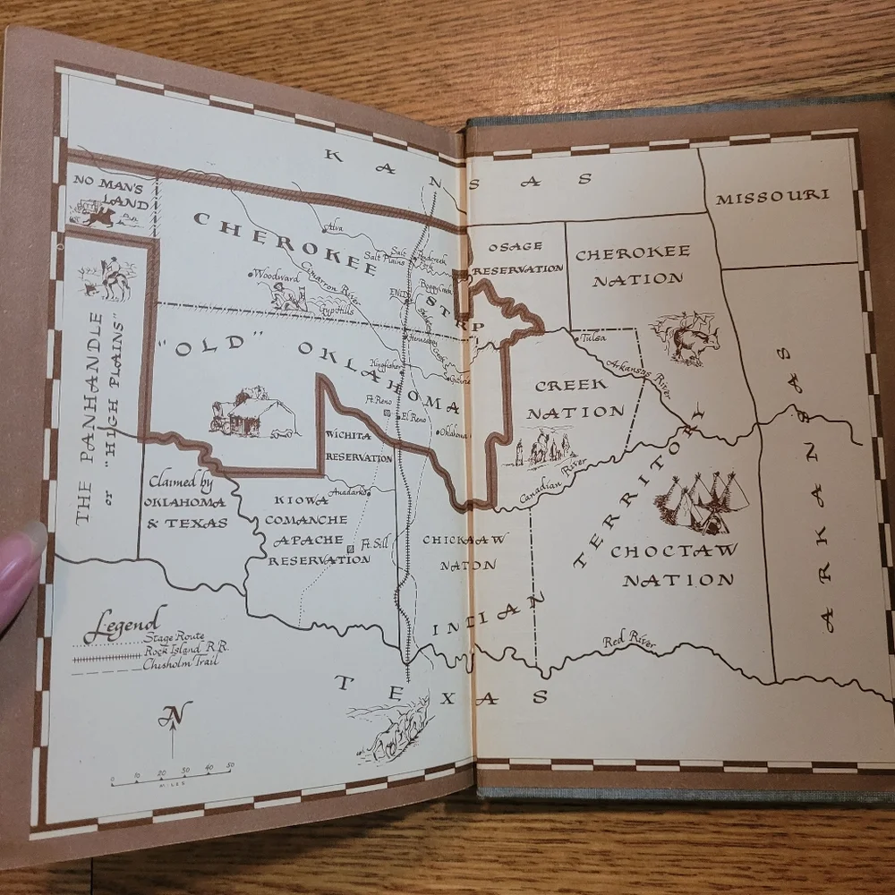 The Cherokee Strip, Marquis James, 1945, 2nd Printing, Vintage 1940s